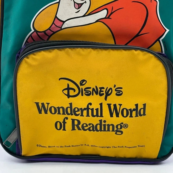 Vtg Disney Winnie The Pooh Wonderful World Of Reading Piglet Children's Bookbag - Picture 2 of 10